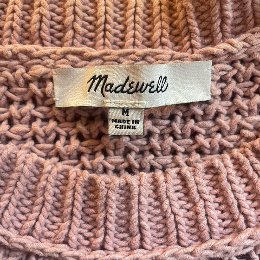Madewell French Quarter Pullover Sweater Women’s Medium Pink Mauve Blush - Picture 4 of 4